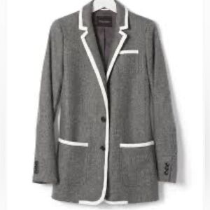 Banana Republic Gray Blazer with White Trim